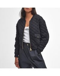 Barbour - Alicia Quilted Cotton-blend Bomber Jacket - Lyst
