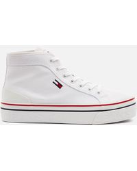 tommy hilfiger high top trainers womens