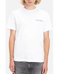 Tommy Hilfiger - Classic Linear Logo-printed Cotton T-shirt - Lyst