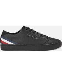 Tommy Hilfiger - Th Stripes Faux Leather Vulcanised Trainers - Lyst