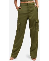 Chloé Satin Cropped Pants in Black Womens Clothing Trousers Slacks and Chinos Capri and cropped trousers 