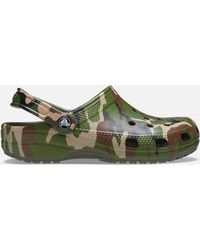 Crocs™ Classic Camouflage-print Rubber Clogs - Green