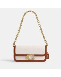 COACH - Idol 23 Canvas And Glovetanned Leather Bag - Lyst