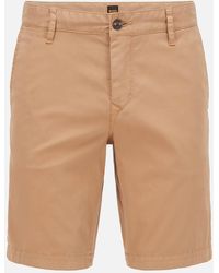 BOSS by HUGO BOSS Casual Schino Slim Fit Shorts - Natural