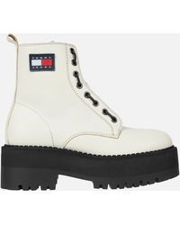 Tommy Hilfiger Tamy Higher 3a Leather Zip-up Boots - Black