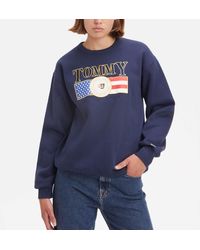 Tommy Hilfiger - Luxe Crewneck Cotton-blend Jersey Sweatshirt - Lyst