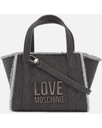 Love Moschino - Borsa Iconic Denim Tote Bag - Lyst