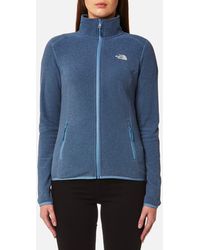 The North Face 100 Glacier Full Zip Fleece Jumper - Blue