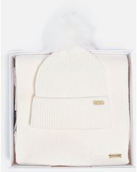 Barbour - Mallory Ribbed-knit Beanie And Scarf Set - Lyst
