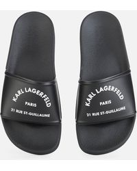 Karl Lagerfeld Kondo Ii Maison Slide Sandals - Black