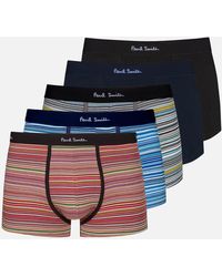 Paul Smith - Loungewear Five-Pack Stripe Stretch-Cotton Boxer Shorts - Lyst