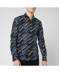 Versace All Over Neon Print Shirt - Black