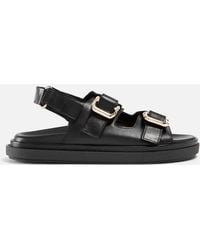 Alohas - Harper Leather Double Strap Sandals - Lyst