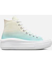 converse chuck taylor move platform hi trainers in beige