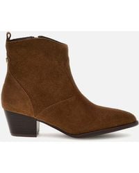 Guess - Boyta Leather Western Boots - Lyst