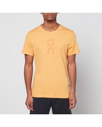 On Logo Cott T-shirt - Orange