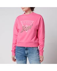 guess pink sweatshirt