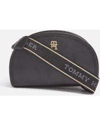 Tommy Hilfiger - Monotype Half Moon Faux Leather Camera Bag - Lyst