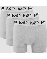Mp - Boxers (3 Pack) Grey Marl/white - Lyst
