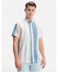 Tommy Hilfiger Pastel Stripe Shirt - Blau