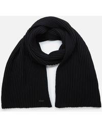 HUGO BOSS Mens Multicolored Farlon Fringe Scarf HUGO BOSS Mens Multicolored Farlon Fringe Scarf