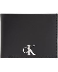 Calvin Klein Sport Essentials Logo-printed Bifold Leather Wallet - Black