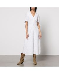 Nobody's Child - X Happy Place Broderie Anglaise Cotton Alexis Midi Dress - Lyst