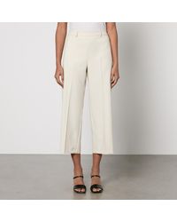 MAX&Co. - Omaggio Cropped Crepe Straight-leg Trousers - Lyst