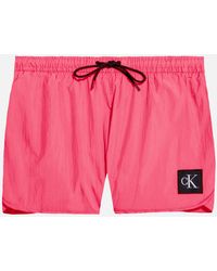 Calvin Klein Short Nylon Swimming Shorts - Pink