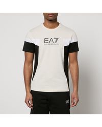 EA7 - Summer Cotton-jersey T-shirt - Lyst