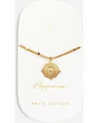 Katie Loxton - Happiness Antique 18-karat Gold-plated Bracelet - Lyst