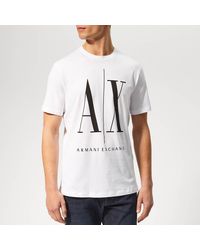 armani exchange t shirts white