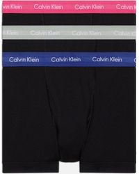 Calvin Klein - Wicking 3-pack Stretch Cotton-blend Trunk Boxers - Lyst