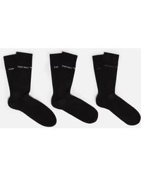 Emporio Armani - Three-pack Cotton-blend Socks - Lyst