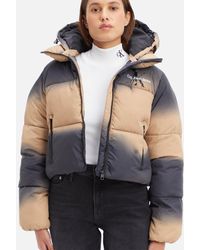 Calvin Klein - Calvin Klein Hooded Gradient Shell Puffer Jacket - Lyst