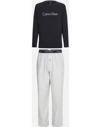 Calvin Klein Jeans Cotton-Blend Sleep Set - Schwarz
