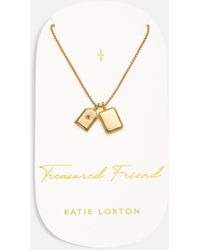 Katie Loxton - Treasured Friend Carded Charm 18-karat Gold-plated Necklace - Lyst