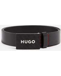 HUGO - Gilao-z Logo-detailed Leather Belt - Lyst