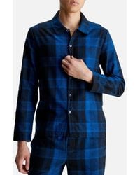 Calvin Klein - Long Sleeved Cotton-Flannel Pyjama Shirt - Lyst