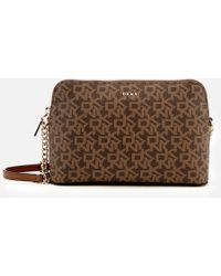 dkny leather crossbody bolsa