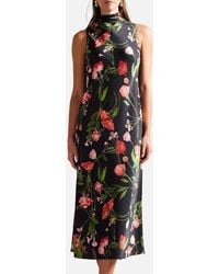 Ted Baker - Connihh Floral Cowl Neck Sleeveless Satin Midi Dress - Lyst