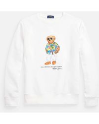 Polo Ralph Lauren - Bear Logo-print Cotton-jersey Sweatshirt - Lyst