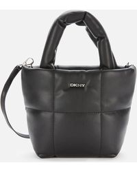dkny silver tote bag