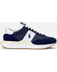 Polo Ralph Lauren - Train 89 Suede, Mesh And Faux Leather Trainers - Lyst