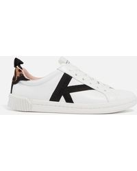 Kate Spade - Signature Leather Trainers - Lyst
