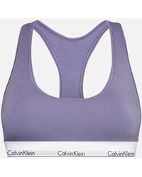 Calvin Klein - Underwear Cotton-blend Unlined Bralette - Lyst