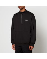 Calvin Klein - Logo Detail Cotton-blend Jersey Sweatshirt - Lyst