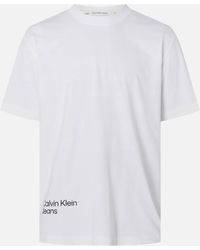 Calvin Klein - Blurred Graphic Cotton T-Shirt - Lyst