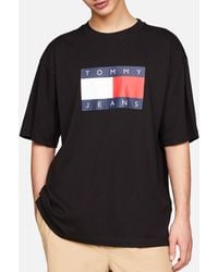 Tommy Hilfiger - Logo Oversized Cotton T-shirt - Lyst