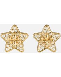 Tory Burch - Kira Pave Star Gold-plated Stud Earrings - Lyst